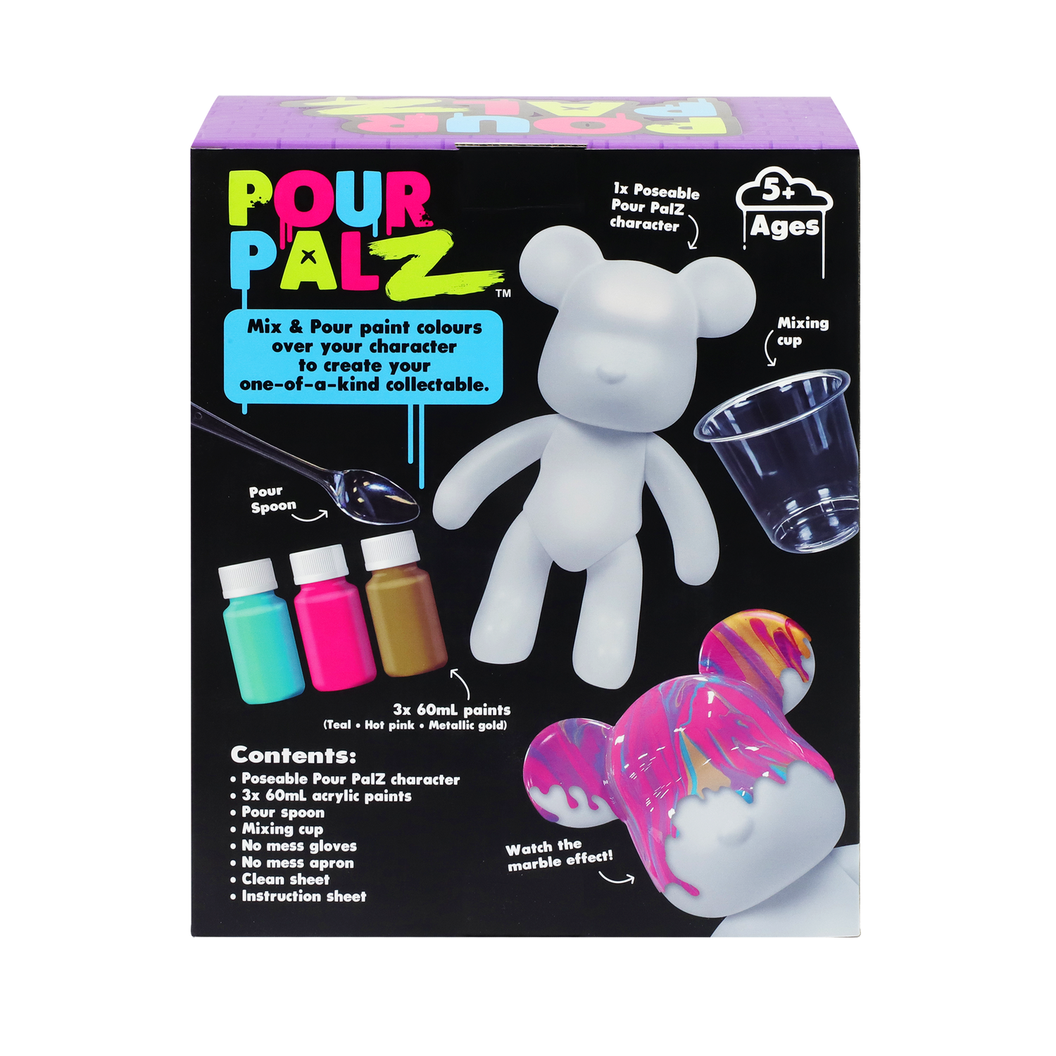 pa pi pu Bear 5段タンス POUR PALZ LARGE PAINT BEAR WAVE 1 Golden Dream — TOYMONSTER